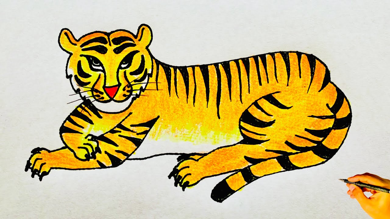 How to Draw a Tiger Easy🐅👍| Tiger Drawing easy step by step