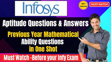 🔥Infosys Aptitude Questions & Answers | Infosys Previous Year Questions | Technical Ability Question