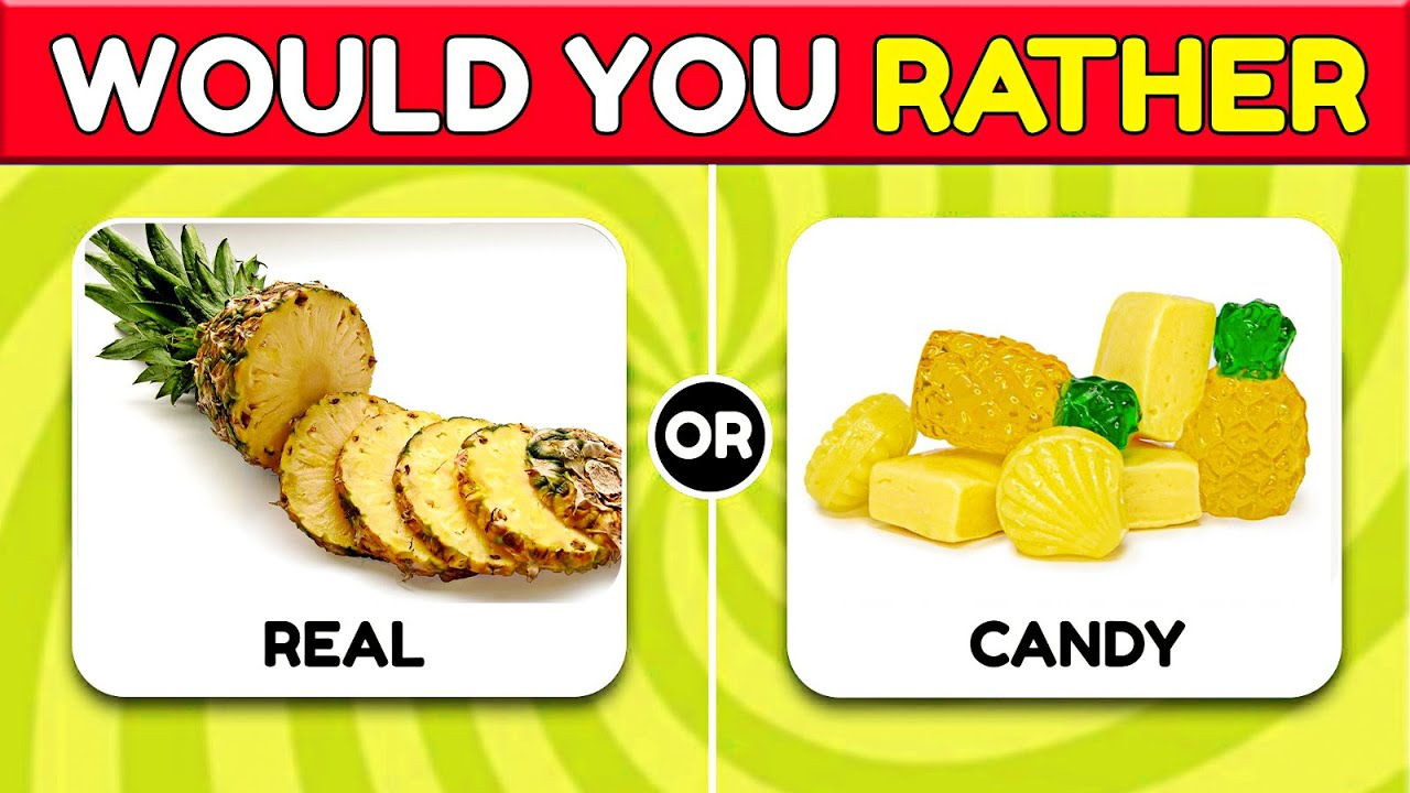 Would You Rather: Real Food vs Candy Challenge 🍔🍬 | Fun Quiz for Kids & Food Lovers!