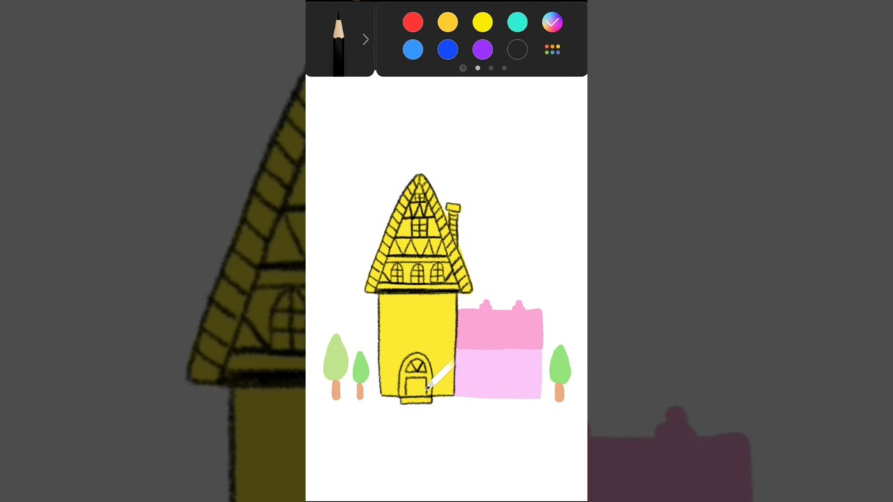Learn to draw a house! 🏠 🎨 #satisfying #drawing #coloring #learntodraw #housedrawing #asmr