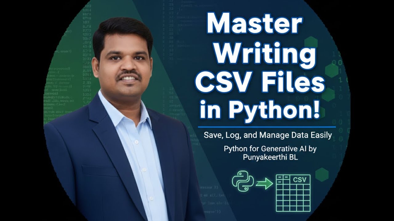 Master Writing Data to CSV Files in Python: Write and Log Data Easily | Python for Generative AI
