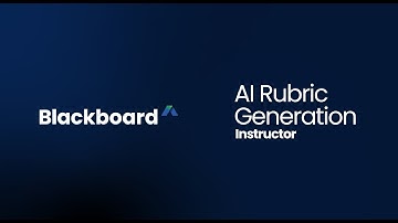 AI Rubric Generation in Blackboard