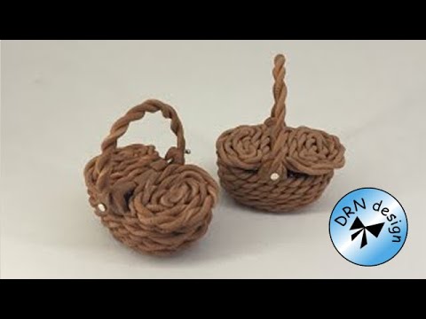 DIY Miniature Basket Tutorial, How to make Picnic Basket