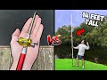 Worlds smallest fishing rod vs worlds biggest fishing rod