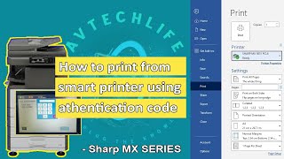 How to print in Sharp MX using Authentication Code