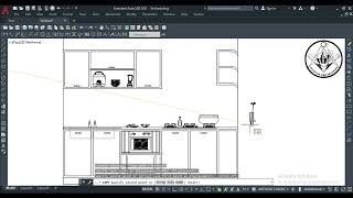 Modular Kitchen Elevation Plan And Rendering | AutoCAD | Interior