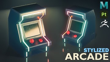 Stylized Arcade in Autodesk Maya 2026, Substance Painter