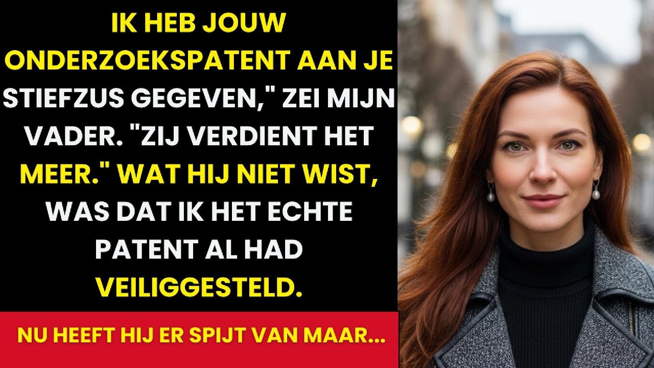De telefoon ging net toen ik een pipet wilde pakken in mijn lab. Het was mijn vader. „Ik heb je onderzoekspatent overgedragen aan je stiefzus,” zei hij, alsof hij het weer over een zakelijke deal...