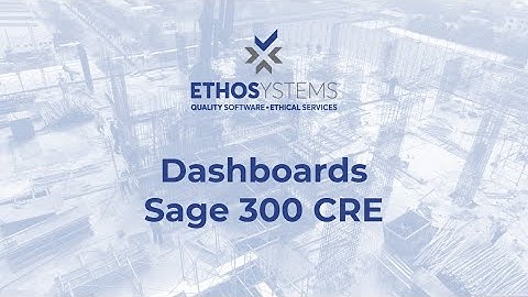 Sage 300 CRE Dashboards