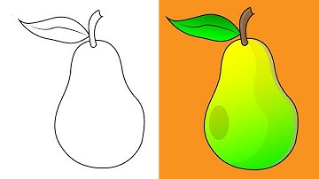 Adobe Illustrator Tutorial :Create a Vector Pear from Sketch( HD)