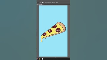 Pizza slice cartoon illustration #adobeillustrator #cartoon #pizza #illustration
