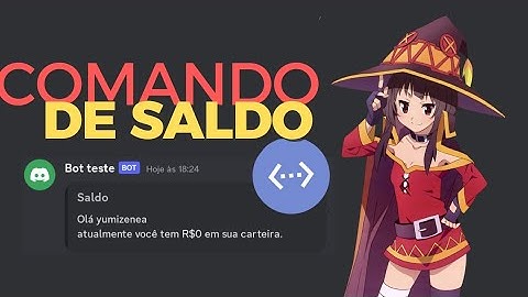 Como fazer comando de saldo | Bot designer for Discord