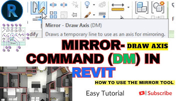 Mirror Draw axis Command (DM) in Revit  |how to use the Mirror tools| #aeccad #revitarchitecture