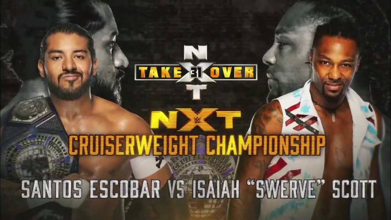 Santos Escobar vs. Isahiah "Swerve" Scott - Official Match Card - NXT Takeover 31