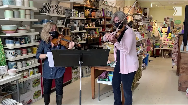 TSO Violinists Bridget Hunt and Angelique Toews pe...