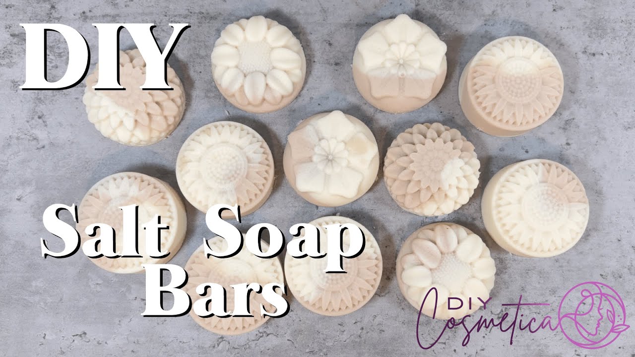 DIY - how to make SALT SOAP BARS with recipe