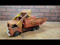 Roberts pressed steel toy dump truck with front end loader restoration