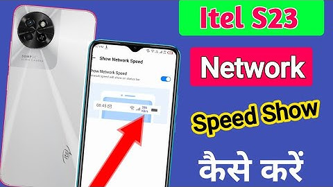 How To Show Network speed in itel s23 mobile | itel s23 me net speed kaise show kare | on status bar