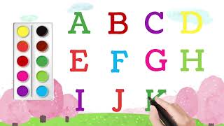 A for Apple B for Ball C for Cat D for Dog|Alphabets A to Z with colours 20230629 01