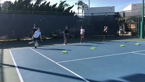 Tennis serving game with Joel Myers
