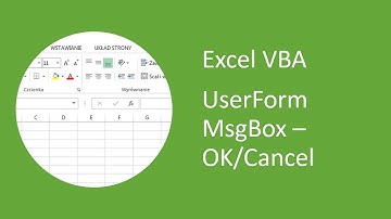 Excel UserForm MsgBox #5 - OK/Cancel Message Box (VBA)