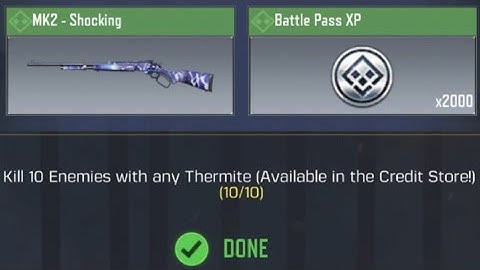 Call Of Duty Mobile Kill 10 Enemies with any Thermite Task Complete