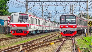 RAMAINYA KRL COMMUTER LINE DI STASIUN DEPOK : JR 205, TM 6000, CRRC CLI-125 SFC 120V