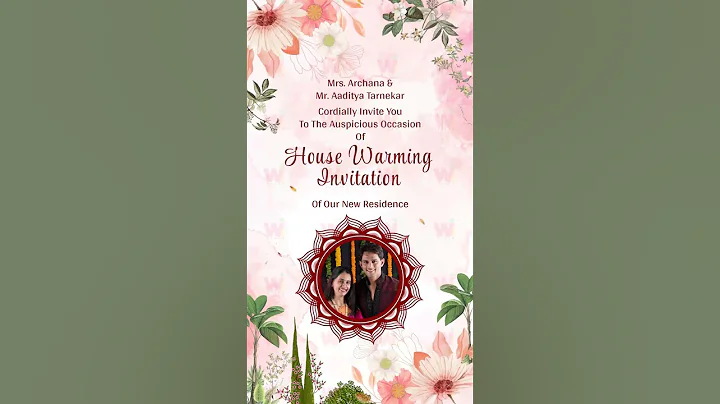 Griha Pravesh Invitation Video || Best Indian Housewarming Invitation 🏠✨