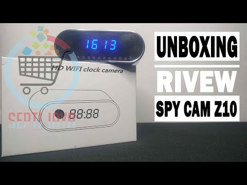 Review Unboxing & Tutorial Spy Cam Jam Meja Z10 WiFi Kamera Pengintai Multifungsi Resolusi HD1080