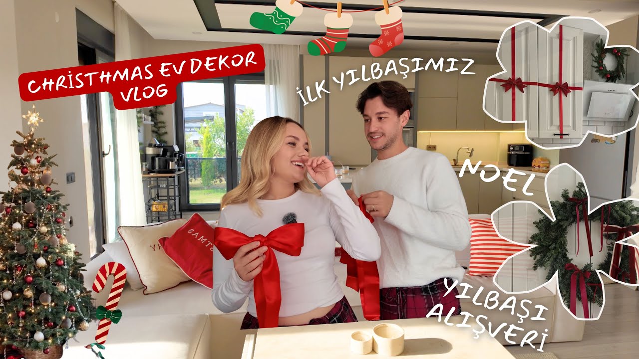 Yılbaşı İçin Evimizi dekor ettik! 🎄 ( Kargo Açılımı + Vlog )