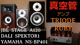 【どれで癒される？】JBL　STAGE A120/DALI　SPEKTOR1/YAMAHA　NS-BP401　を　TRIODE　RUBY　で聴く【空気録音】