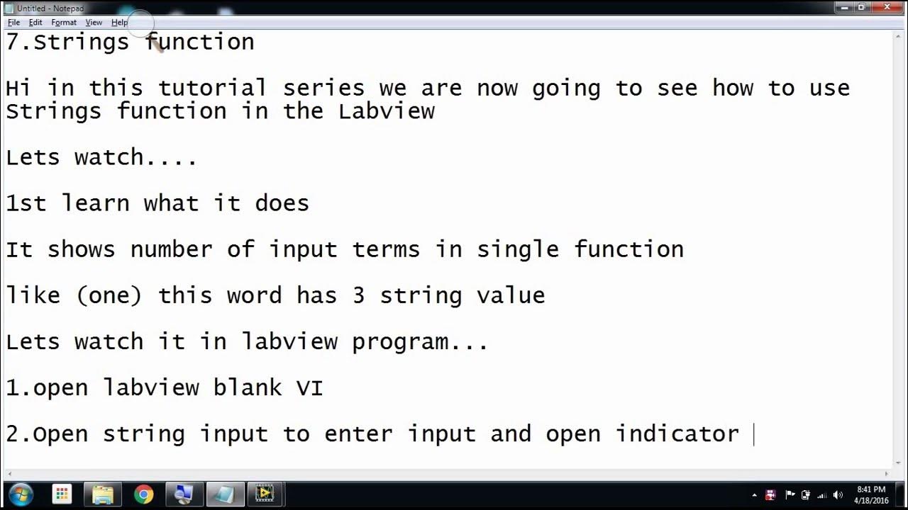 7.string functions in labview - YouTube