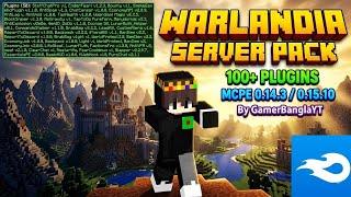 Warlandia server pack plugins | for mcpe 0.15.10 x 0.14.3 Downalod Now 💯 Craftsman GamerBanglaYT 