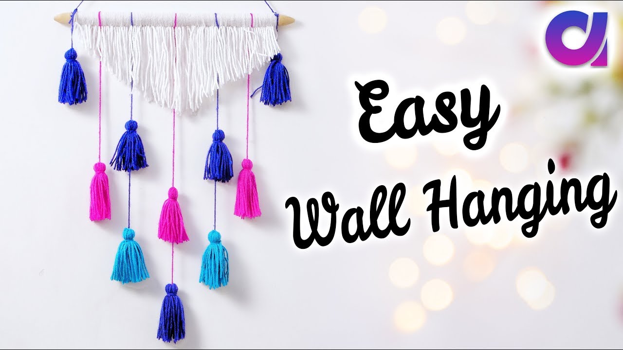 DIY Awesome wall hanging idea from wool Waste Wool Craft Idea