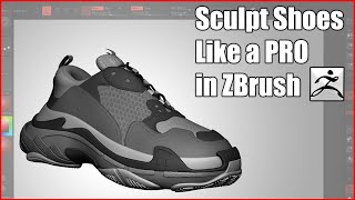 How to sculpt a shoe in ZBrush - YouTube