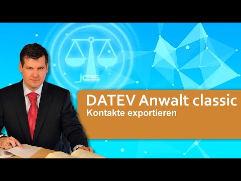 DATEV-Anwalt classic und Outlook: Kontakte exportieren