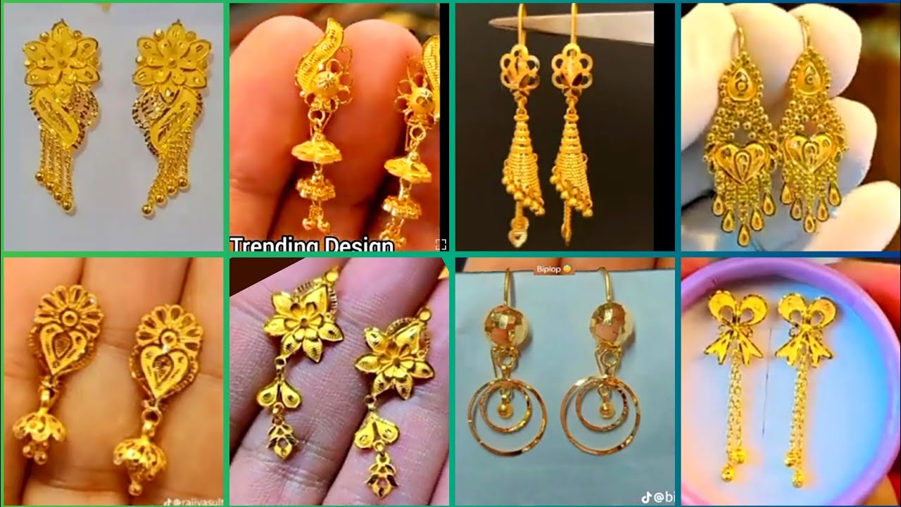 2026 রেগুলার ইউস এর জন্য  ইউনিক কানের দুলের ডিজাইন/trending gold Daily wear earring/sonar kaner dul