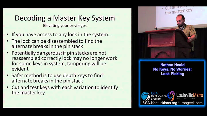 Nathan Heald   No Keys, No Worries  Lock Picking