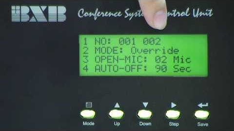 Conference Mode Settings-Override-BXB FCS Series digital conference system