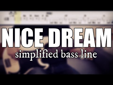 Nice Dream - Radiohead | Simplified bass line with tabs #79