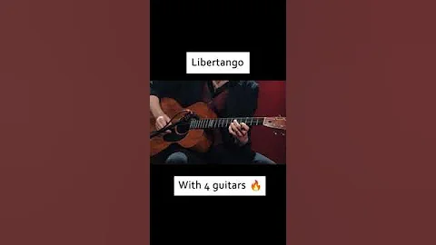 Libertango by Astor Piazzolla played with 4 Guitars #shorts