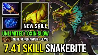 NEW 7.41 SKILL Snakebite Unlimited Toxin Poison Slow Most Annoying Offlane Venomancer Dota 2