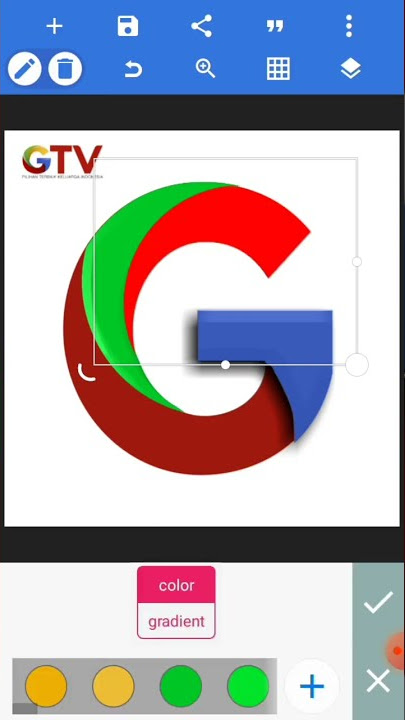 Membuat logo GTV dengan Pixellab #shorts