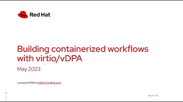 Building containerized workflows with vDPA