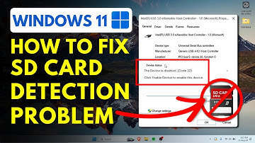 How to Fix SD Card Not Detected in Laptop? Windows 11 SD Card Reader Not Working