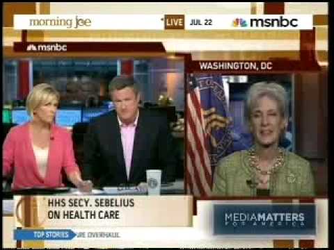 HHS Secretary Sebelius Corrects Scarborough's Lies That Obama Didn't Read Health Bill