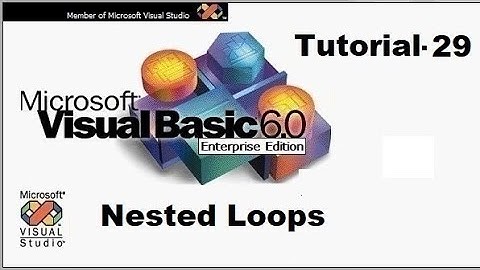 Nested loops in visual basic programming Tutorial 29