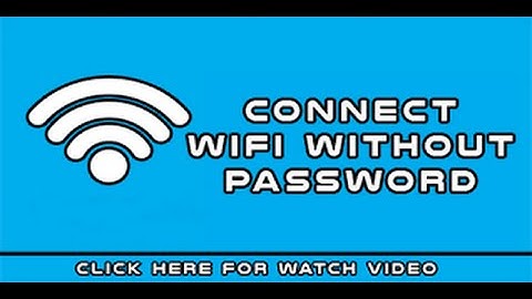 How to connect wifi without password in laptop