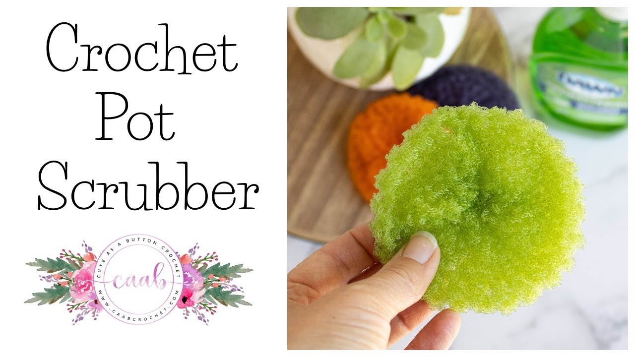 Easy Crochet Circle Pot Scrubber 