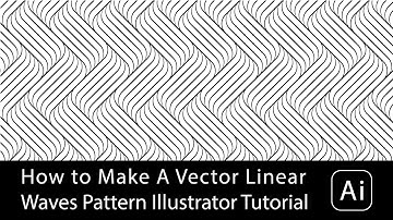 How to Make A Vector Linear Waves Pattern Illustrator Tutorial